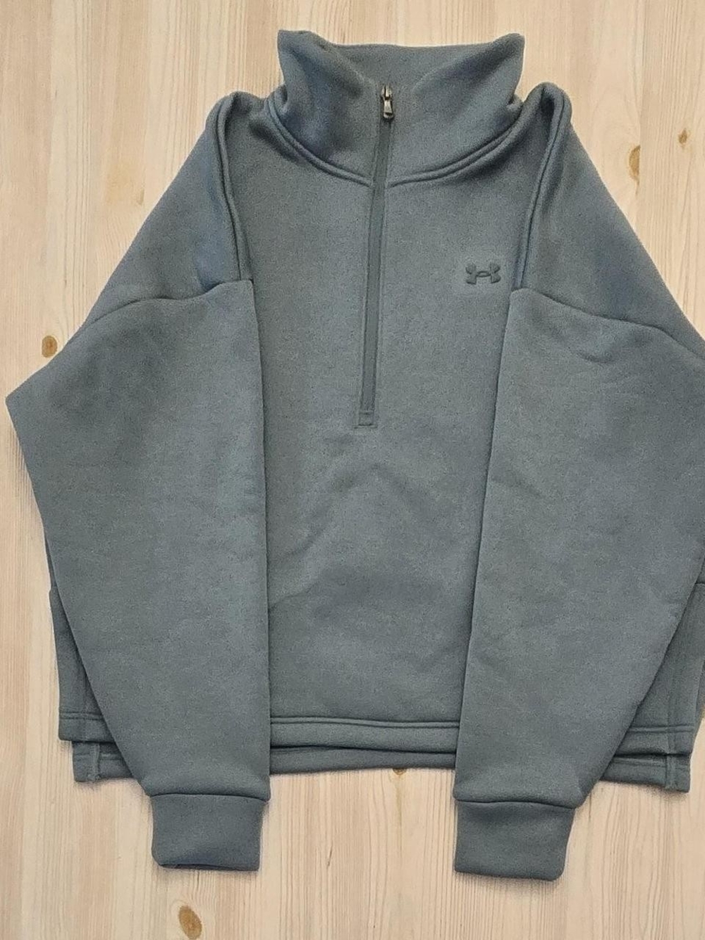 Under Armour Woman's Quarter-Zip Fleece Jasper Blue Size Large